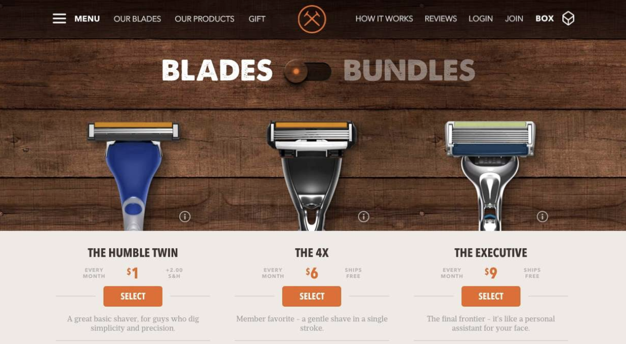 The dollar shave club